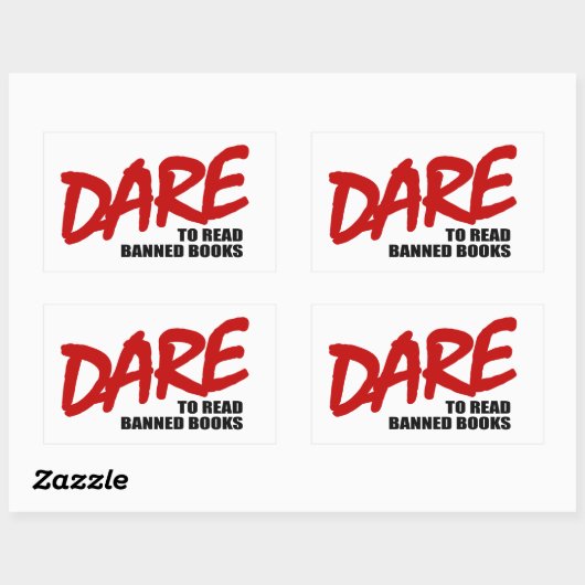 禁止された本を読め 長方形シール (シート)