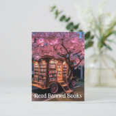 禁止された本読を持つ和馬車 ポストカード (スタンド正面)