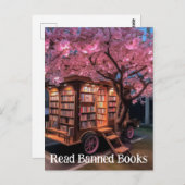 禁止された本読を持つ和馬車 ポストカード (正面/裏面)