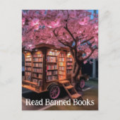 禁止された本読を持つ和馬車 ポストカード (正面)