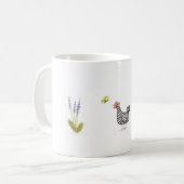 禁止された石の雌鶏および蝶クラシックのマグ コーヒーマグカップ (正面左)