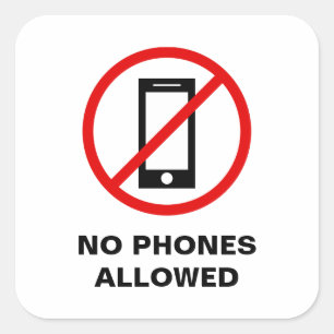 禁止された記号を使用できない携帯電話 スクエアシール
