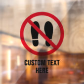 禁止された足ステップいいえ靴のサイン窓にしがみつく ウィンドウサイン (シート2)