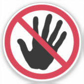 禁止されたTouchなし シール (正面)