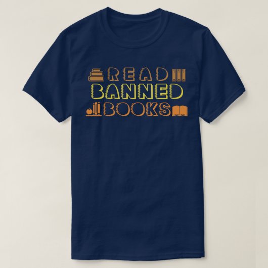 禁止さ読れた書籍17 Tシャツ (デザイン正面)