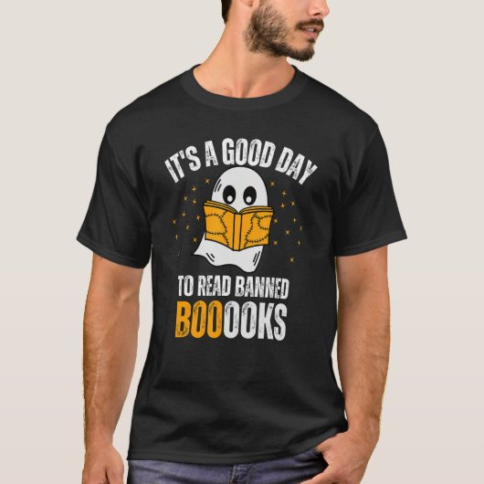 禁止した本かわいい読幽霊ボは良い日だ Tシャツ (正面)