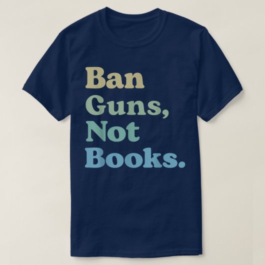 禁止する銃は本読の愛好家 Tシャツ (デザイン正面)