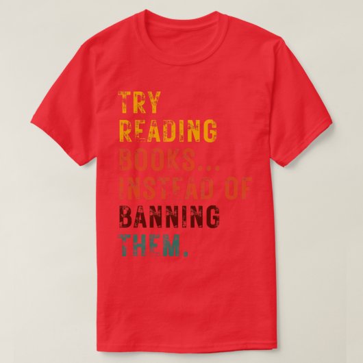 禁止す読る代わりに本を試しなさい14 Tシャツ (デザイン正面)