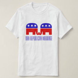 禁止の共和党の結婚のおもしろいで陽気なプッシュバック Tシャツ