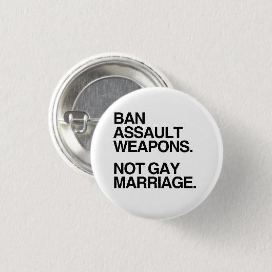 禁止の攻撃用武器のゲイ同志の結婚 缶バッジ (正面&裏面)