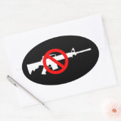 禁止の攻撃用武器 楕円形シール (封筒)