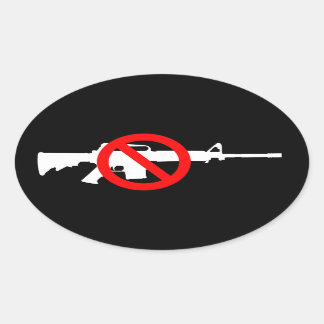 禁止の攻撃用武器 楕円形シール
