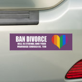 禁止の離婚- SH地獄は永遠およびあなたの結婚です バンパーステッカー (車上)
