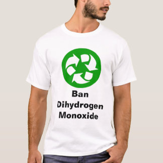 禁止のdihydrogenの一酸化物 tシャツ