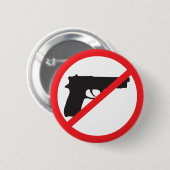 禁止はアンチ銃の平和主義者を撃ちます 缶バッジ (正面&裏面)