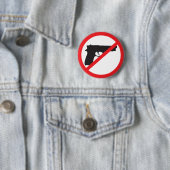 禁止はアンチ銃の平和主義者を撃ちます 缶バッジ (インサイチュ)
