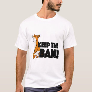 禁止を保って下さい! 反キツネ狩りのイラストレーション Tシャツ
