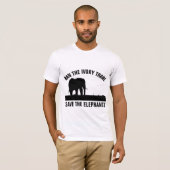 禁止アイボリー取引救象Tシャツ Tシャツ (正面フル)