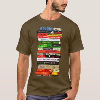 禁止クラシック図書スタック Tシャツ