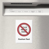 禁止サークルサインカスタムと文字と画像 マグネット (インサイチュ (食洗機))