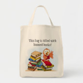禁止ブックフクロウトート トートバッグ (正面)