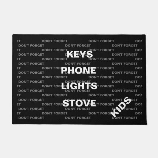 禁止忘れ ドアマット (正面)