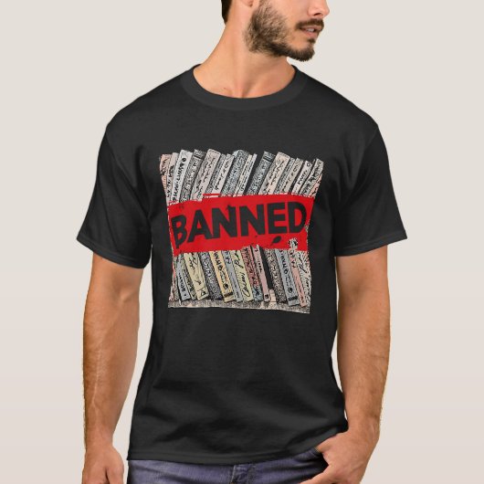 禁止書籍読書私は禁止さ読れた本の現状 Tシャツ (正面)