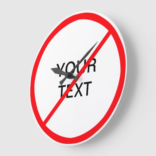 禁止標識 ラージ壁時計 (傾斜)