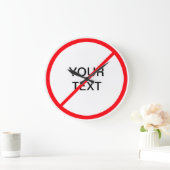 禁止標識 ラージ壁時計 (ホーム)