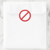 禁止記号/記号なし ラウンドシール (バッグ)