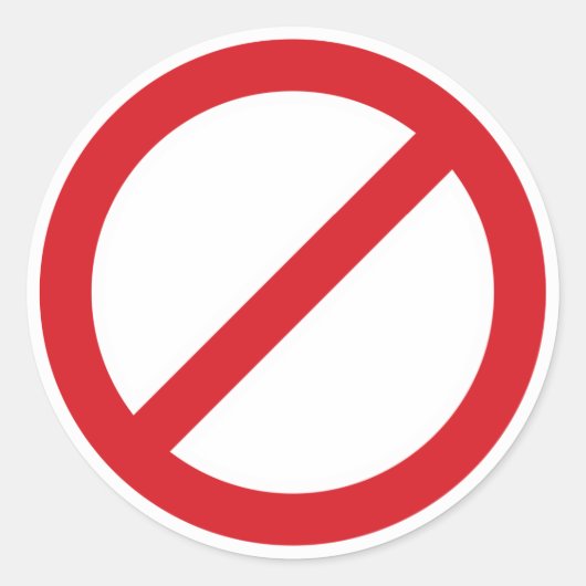 禁止記号/記号なし ラウンドシール (正面)