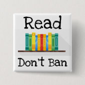 禁止読しないボタン 缶バッジ (正面)