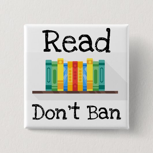 禁止読しないボタン 缶バッジ (正面)