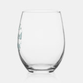 禁止読本レトロレタリングパーソナライズされた ステムなしワイングラス (左)