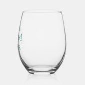 禁止読本レトロレタリング ステムなしワイングラス (左)