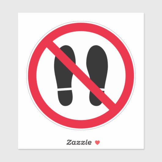 禁止足ステップ署名ビニールシール シール (シート)