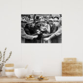 禁止，ビール，白黒，ヴィンテージ ポスター (キッチン)