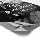 禁止、白黒ヴィンテージアート ポスター (角)