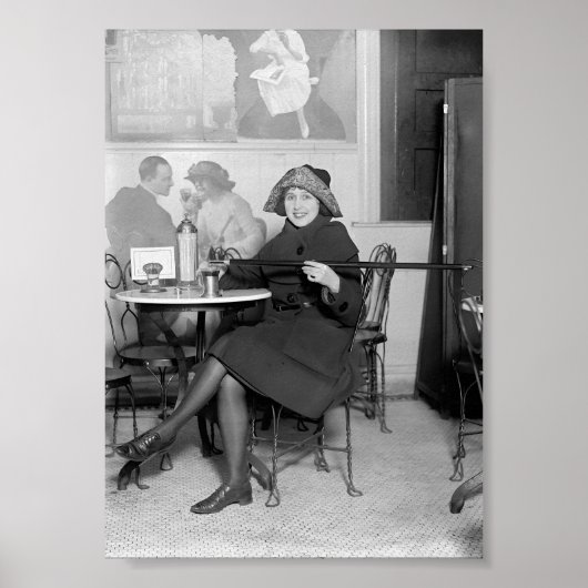 禁止、白黒ヴィンテージアート ポスター (正面)