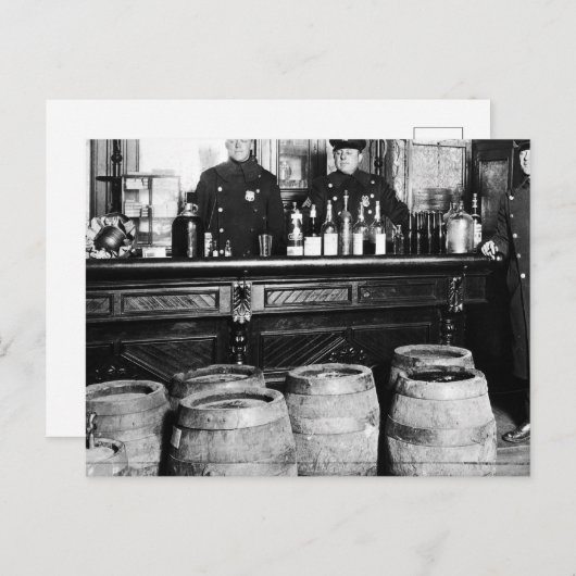 禁止 – Speakkeasy Police Raid Bootlegger - M ポストカード (正面/裏面)