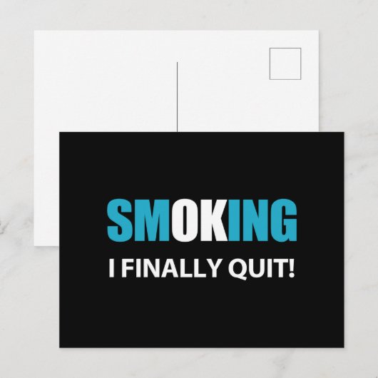 禁煙ついに成功 - 禁煙記念品 ポストカード (正面/裏面)