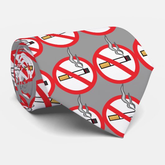 禁煙のタイ ネクタイ (ロール)