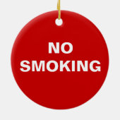 禁煙のドア・ノブのオーナメント セラミックオーナメント (裏面)