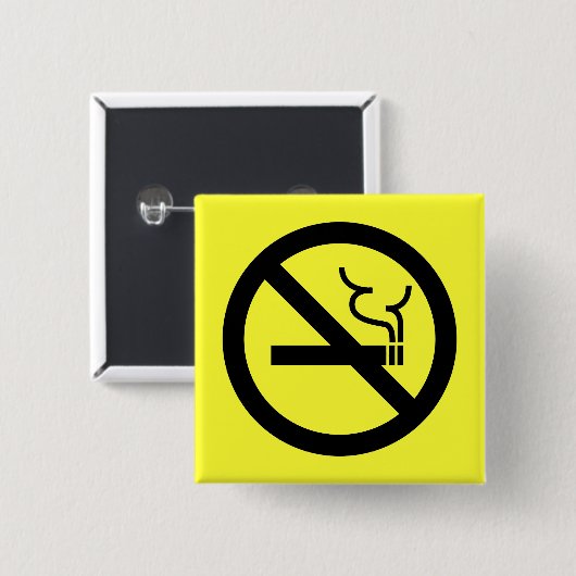 禁煙の記号 缶バッジ (正面&裏面)