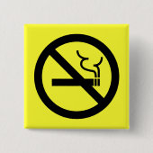 禁煙の記号 缶バッジ (正面)