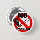 禁煙の警告標識 缶バッジ (正面&裏面)