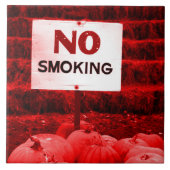 禁煙カボチャ-赤 タイル (正面)