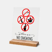 禁煙バケーション・ホームレンタルハウス アクリルサイン (傾斜)