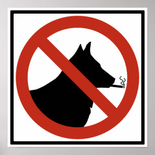 禁煙犬はハイウェーの印を可能にしました ポスター