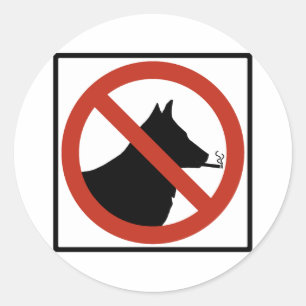 禁煙犬はハイウェーの印を可能にしました ラウンドシール